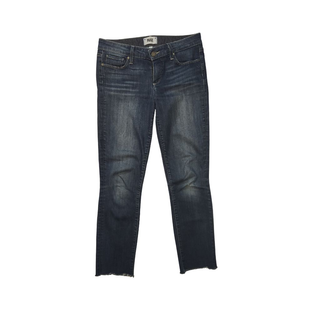 Paige Skyline Ankle‎ Peg Distressed Blue Denim Jeans Size 28